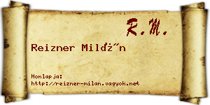 Reizner Milán névjegykártya